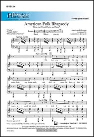 American Folk Rhapsody Three-Part Mixed choral sheet music cover Thumbnail